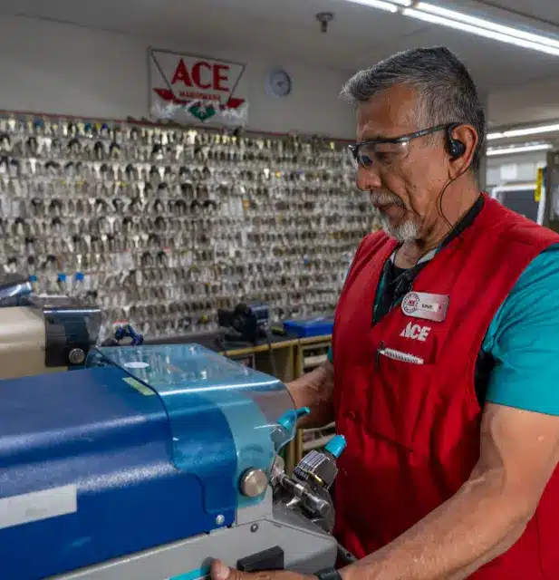 Ace Hardware Employee with Stihl Hat