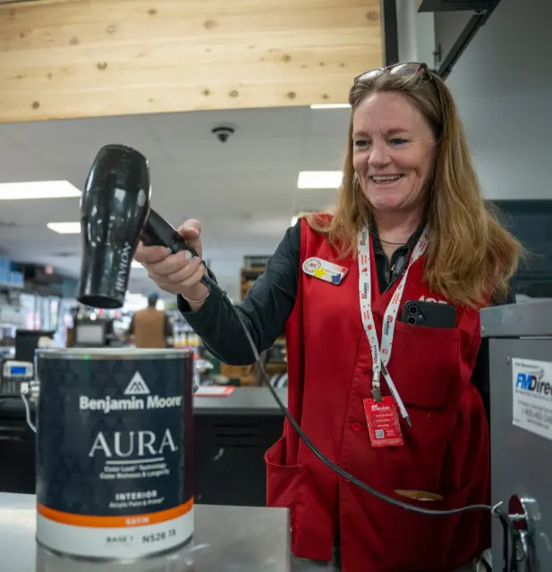 COLACE_Paint_Expert Employee working at Colorade Ace Hardware
