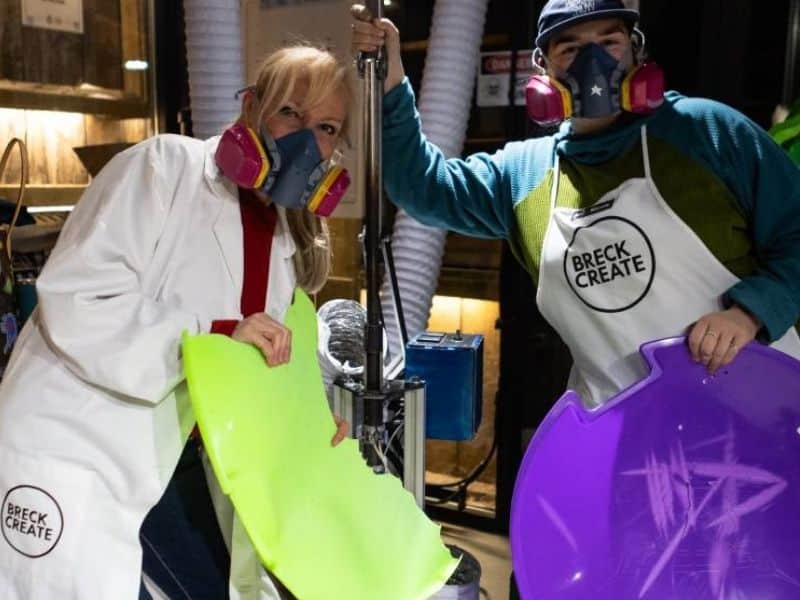 BreckCreate Designing garden benches using recycled materials in Summit County, Colorado