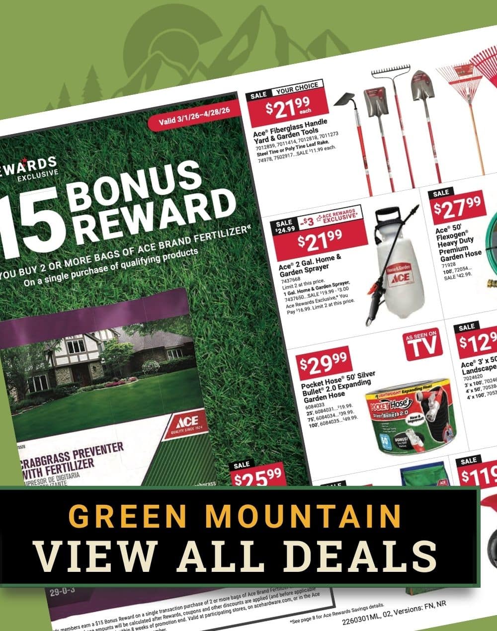 Promotional savings page showcasing additional discounted tools and home improvement products. Product photos are arranged in a grid layout with product names, brief descriptions, and sale prices emphasized in red.