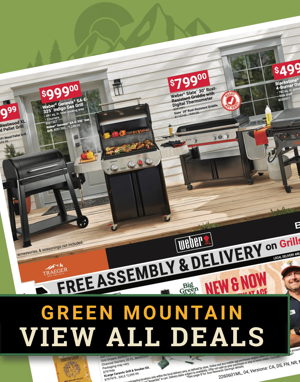 Red Hot Buys flyer featuring power tools, batteries, and outdoor equipment at Colorado Ace Green Mountain
