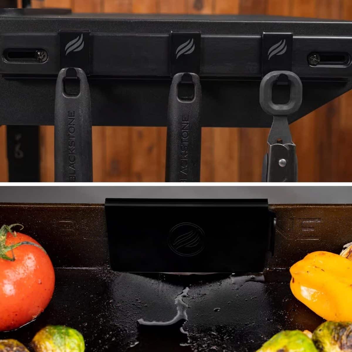 Blackstone griddle accessories and cooking tools for outdoor grilling setup