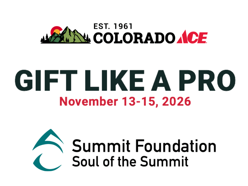 Colorado Ace Gift Like a Pro event, November 13–15, 2026, featuring the Summit Foundation logo and Soul of the Summit tagline.